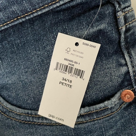 NWT GAP True Skinny High Rise Jeans 34/18P - Picture 2 of 6